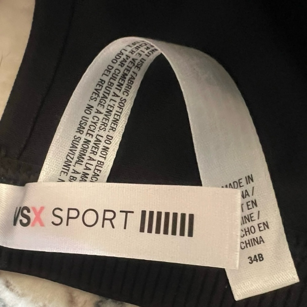 Victoria's Secret Black and Purple Sports Bra NWT 34B - Picture 7 of 9